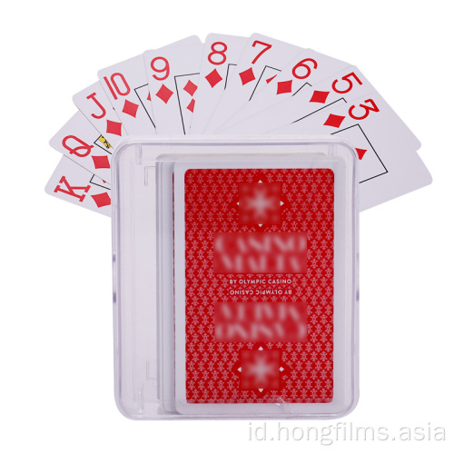 Kartu poker kasino plastik khusus